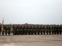 Soldaten der Garde waren ebenfalls bei der Angelobung dabei. Man erkennt diese an ihren prächtigen Uniformen. Foto: Ing. Erwin Rössler.