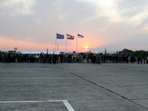 Der Sonnenuntergang über dem ehemaligen Flugfeld Aspern war bei dieser Veranstaltung ganz besonders schön. Foto: Ing. Erwin Rössler.